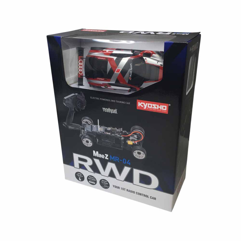 Mini-Z MR04 RWD Audi R8 LMS 2016 - Gris/Rouge - KYOSHO 32357RGB