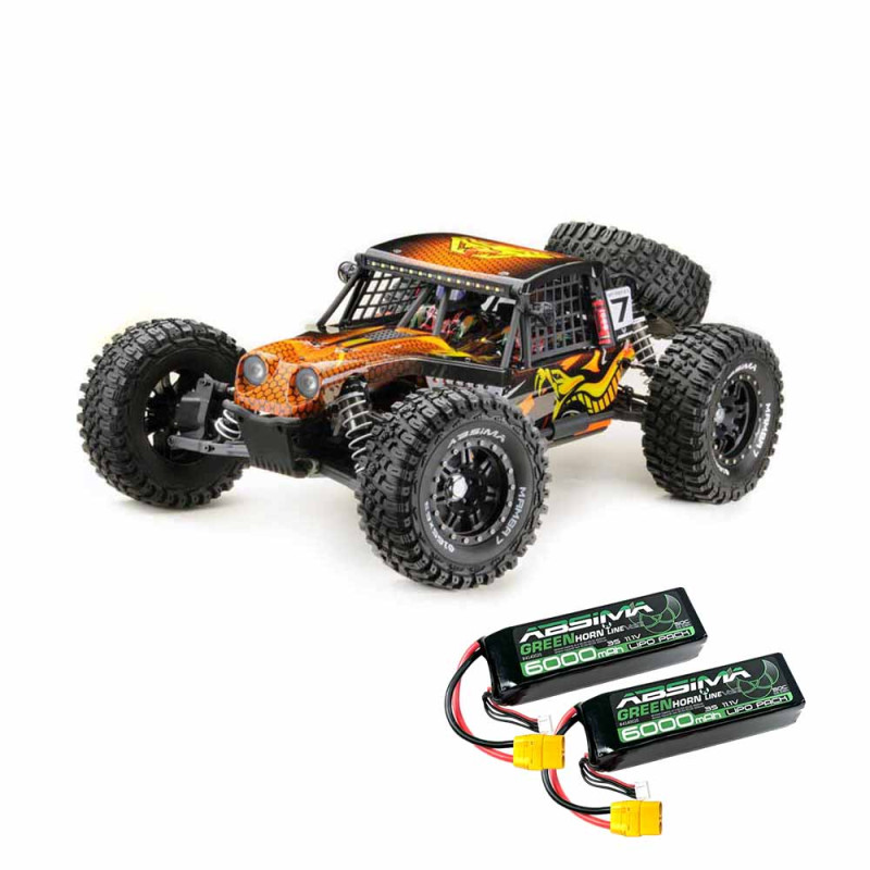 Rock Racer "Mamba 7" 6S RTR + 2 batteries - Orange - ABSIMA 17002