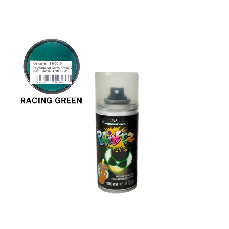 Peinture en spray pour Lexan 150ml - Racing Green - ABSIMA 3500010