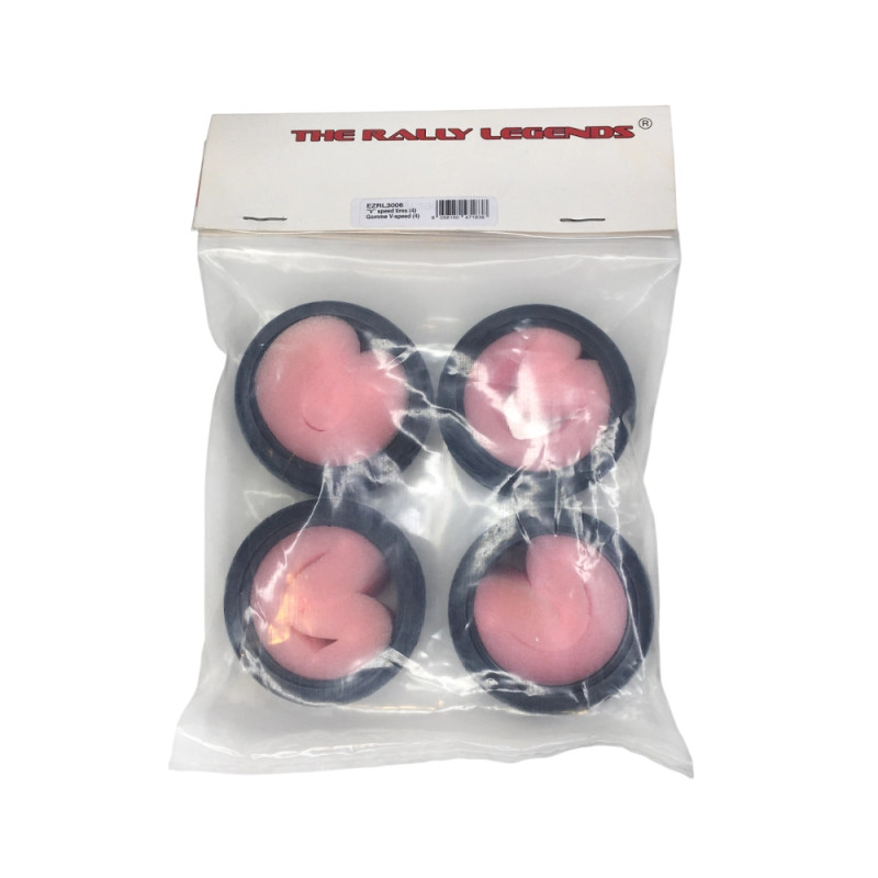 4 Pneus 40R Grip avec inserts en mousse - THE RALLY LEGENDS EZRL3006