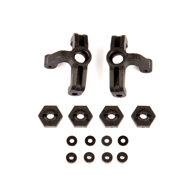 Kit 2 Tours Amortisseurs Team Associated RC10T2 - Rouge Et Argent Fibre Carbone, échelle 1:10 - Neuf