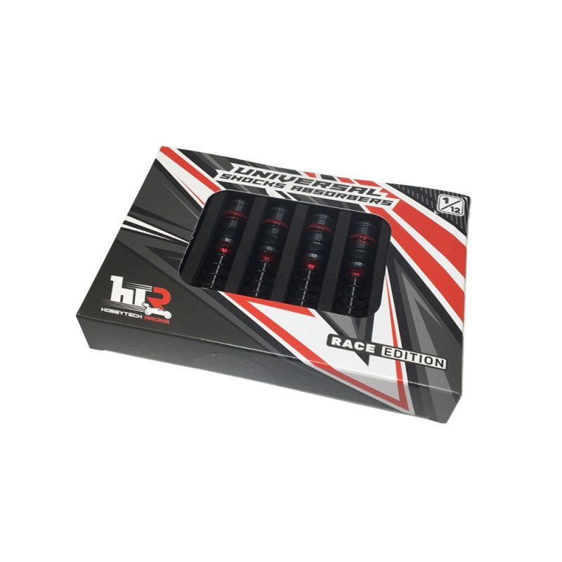 Kit 4 amortisseurs en alu 85mm + kit 3 ressorts (H/M/S) - HOBBYTECH HTR-572085