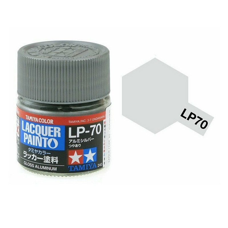 Aluminium Brillant pot de 10ml - Lacquer Paint - TAMIYA LP70