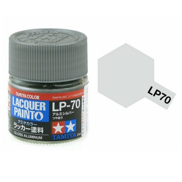 Aluminium Brillant pot de 10ml - Lacquer Paint - TAMIYA LP70
