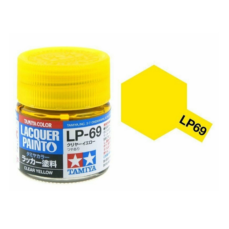 Jaune translucide pot de 10ml - Lacquer Paint - TAMIYA LP69
