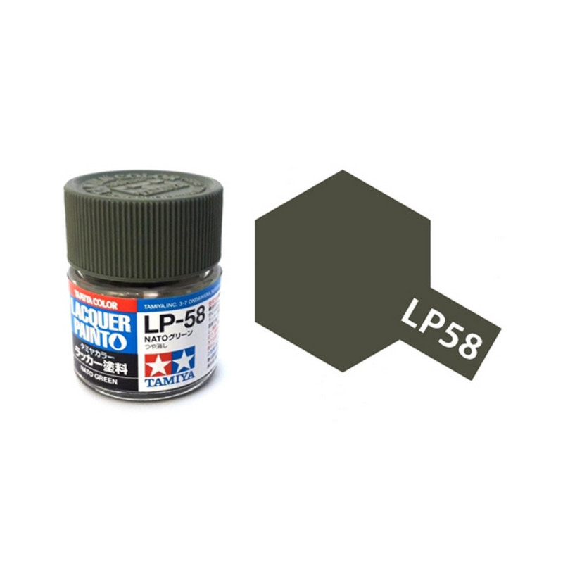 Vert "OTAN" Mat pot de 10ml - Lacquer Paint - TAMIYA LP58