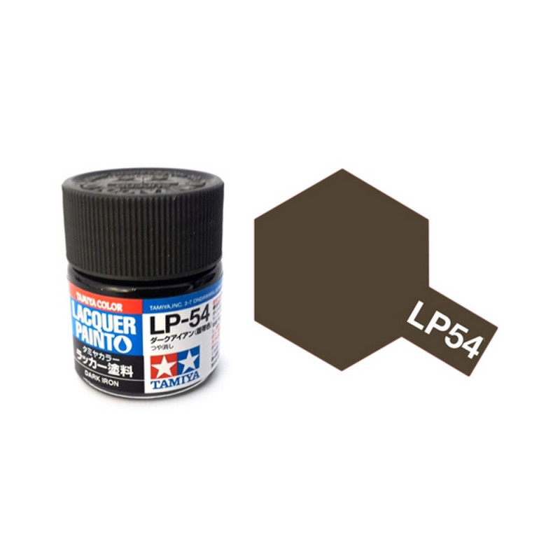 "Fer" Foncé Mat pot de 10ml - Lacquer Paint - TAMIYA LP54