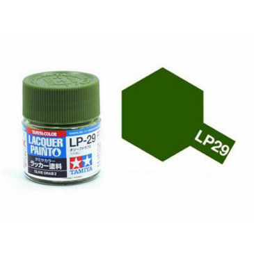 Olive Drab 2 mat pot de 10ml - Lacquer Paint - TAMIYA LP29