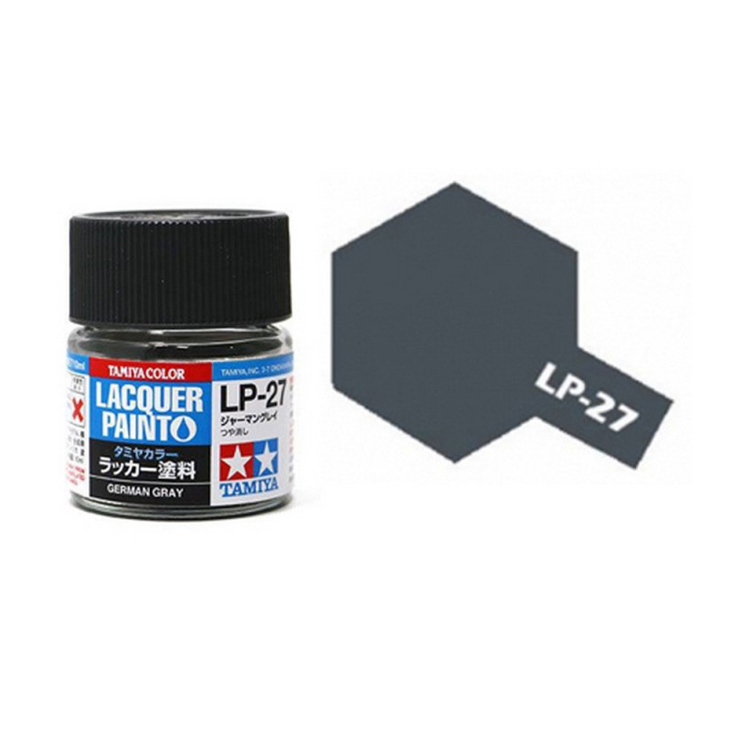 Gris Panzer mat pot de 10ml - Lacquer Paint - TAMIYA LP27