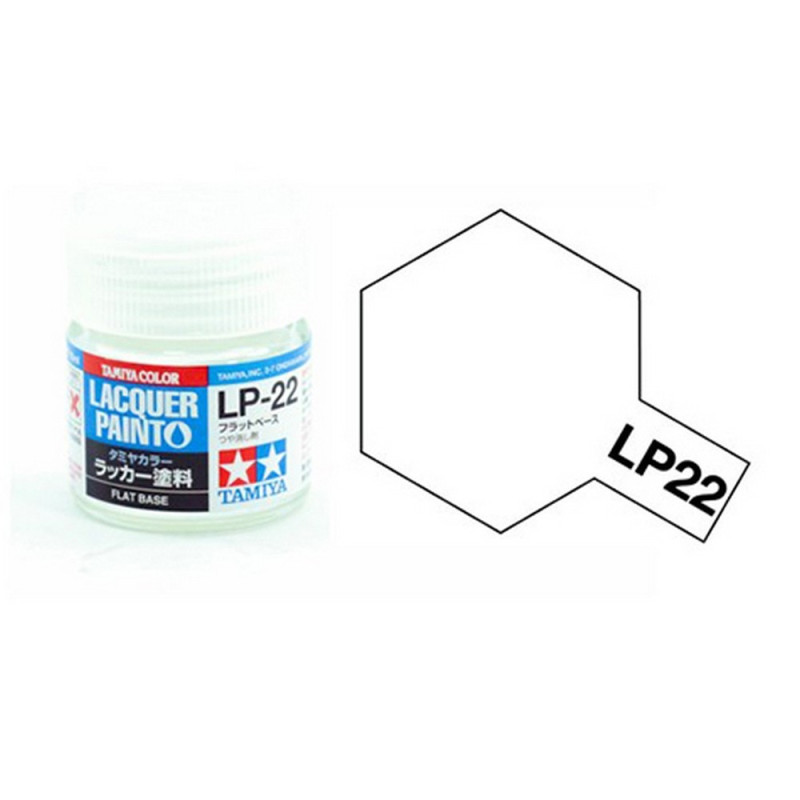 Apprêt Blanc mat pot de 10ml - Lacquer Paint - TAMIYA LP22