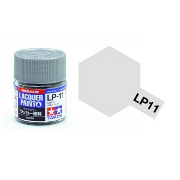 Argent brillant pot de 10ml - Lacquer Paint - TAMIYA LP11