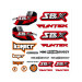 Stickers SBX - Rouge / Noir - FUNTEK FTK-21125