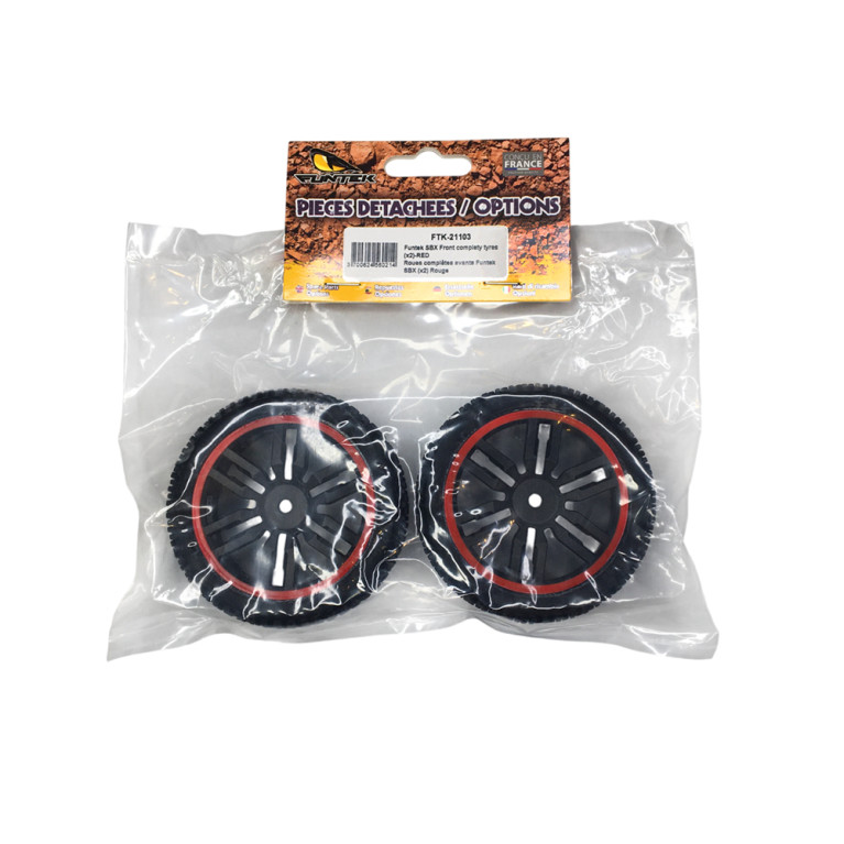 Roues avant x2 - SBX Rouge - FUNTEK FTK-21103