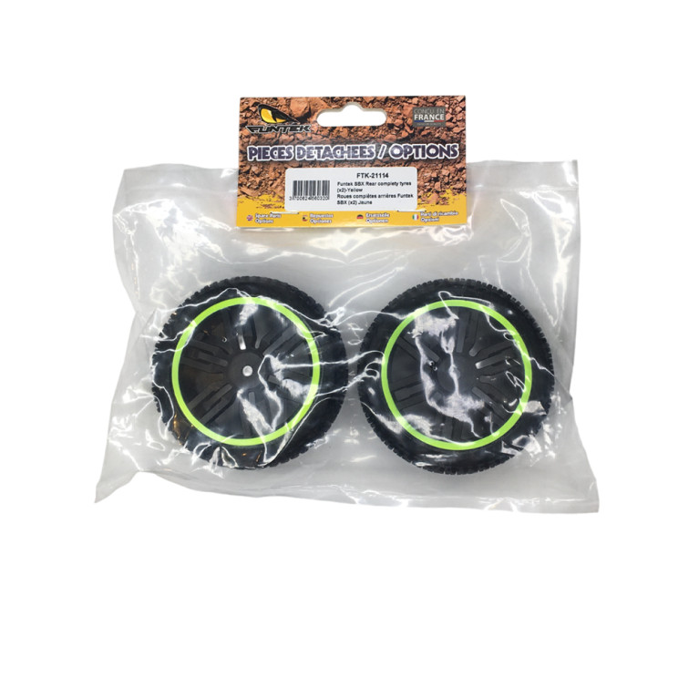 Roues arrières x2 - SBX Jaune - FUNTEK FTK-21114