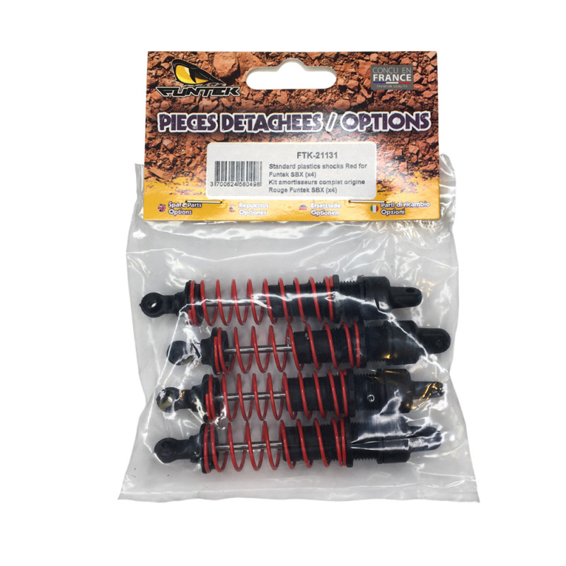 Kit amortisseurs complet - SBX Rouge - FUNTEK FTK-21131