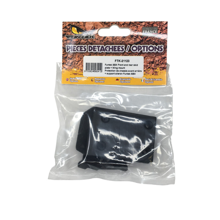 Skid de protection châssis AV / ARR + support aileron - FUNTEK FTK-21123
