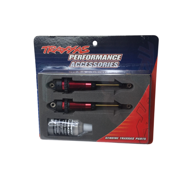 Amortisseurs GTR XX-Long aluminium rouge - TRAXXAS 7462-RED