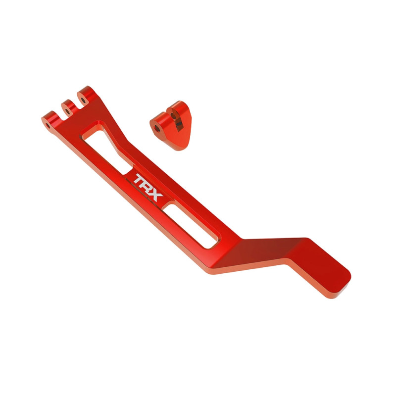 Support de batterie aluminium Rouge - TRAXXAS 10726-RED