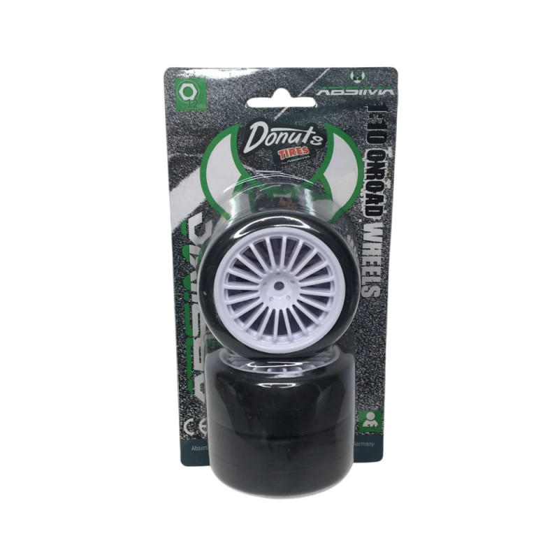 4 Roues slick - Jantes blanches 20 rayons - ABSIMA 2510002