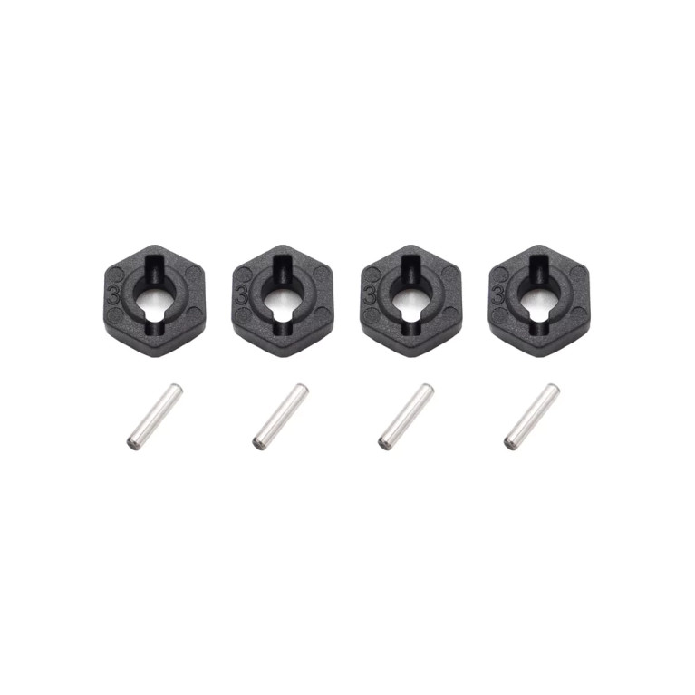 4 Hexagones de roues + goupilles - SBX - FUNTEK FTK-21101