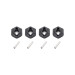 4 Hexagones de roues + goupilles - SBX - FUNTEK FTK-21101