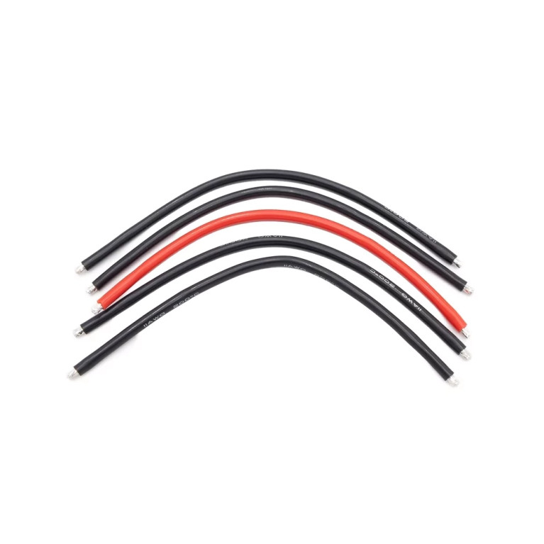 Set de 5 câbles 11AWG silicone - 180 mm - KONECT KN-130204