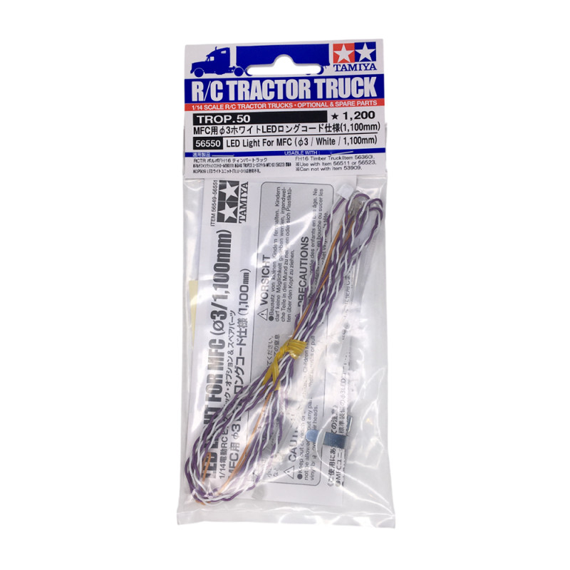 Kit 2 LED blanches de 3mm - MFC01 et 03 - TAMIYA 56550