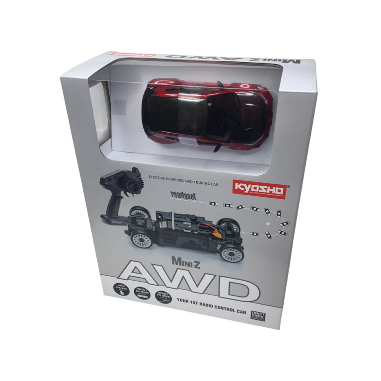 Mini-Z AWD Toyota GRMN Yaris Rally Rouge - KYOSHO 32648MR