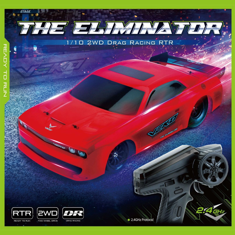 The Eliminator 2WD Drag Racing Carbone RTR - VEKO VK0001-DG