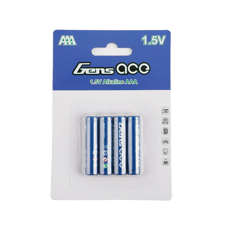 4 Piles Alcalines AAA 1.5V - GENS ACE GE0-AAA