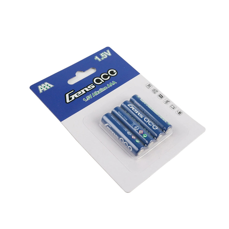 4 Piles Alcalines AAA 1.5V - GENS ACE GE0-AAA
