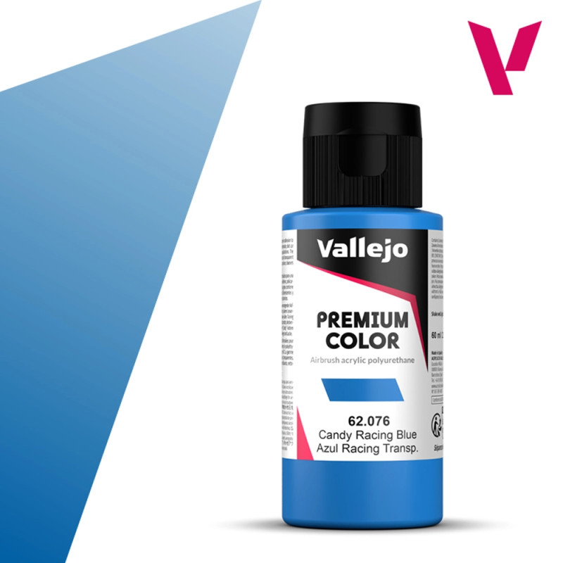 Bleu Racing Transparent - 60ml Candy Premium Color - VALLEJO 62.076