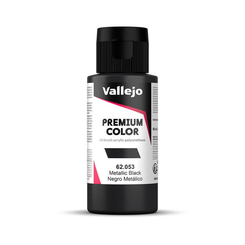 Noir Métallisé - 60ml Metallic Premium Color - VALLEJO 62.053