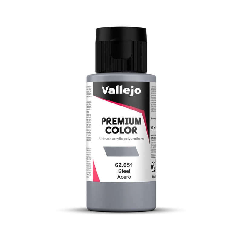 Acier Métallisé - 60ml Metallic Premium Color - VALLEJO 62.051