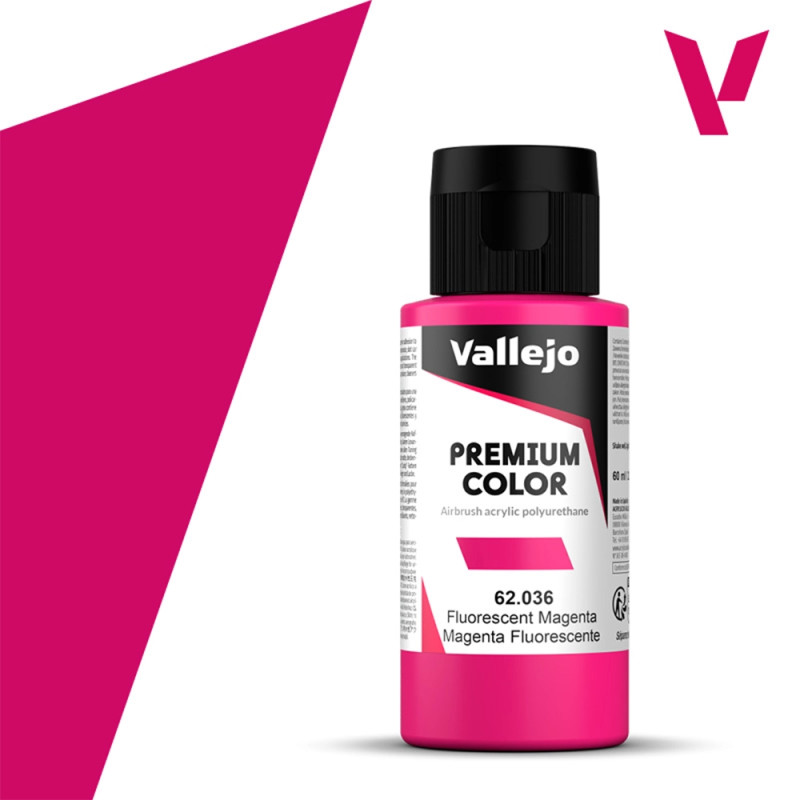 Magenta Fluo - 60ml Fluorescent Premium Color - VALLEJO 62.036