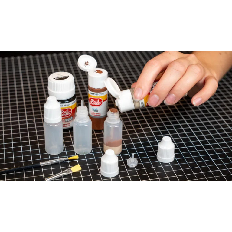 Bouteille en plastique avec couvercle, lot de 4 - NOCH 60100