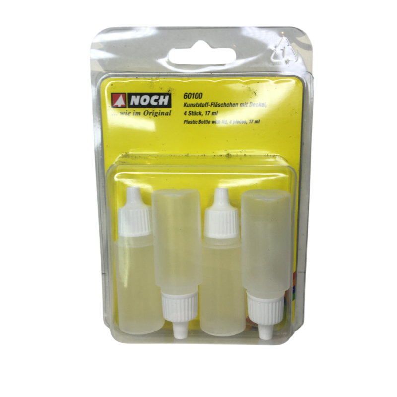 Bouteille en plastique avec couvercle, lot de 4 - NOCH 60100