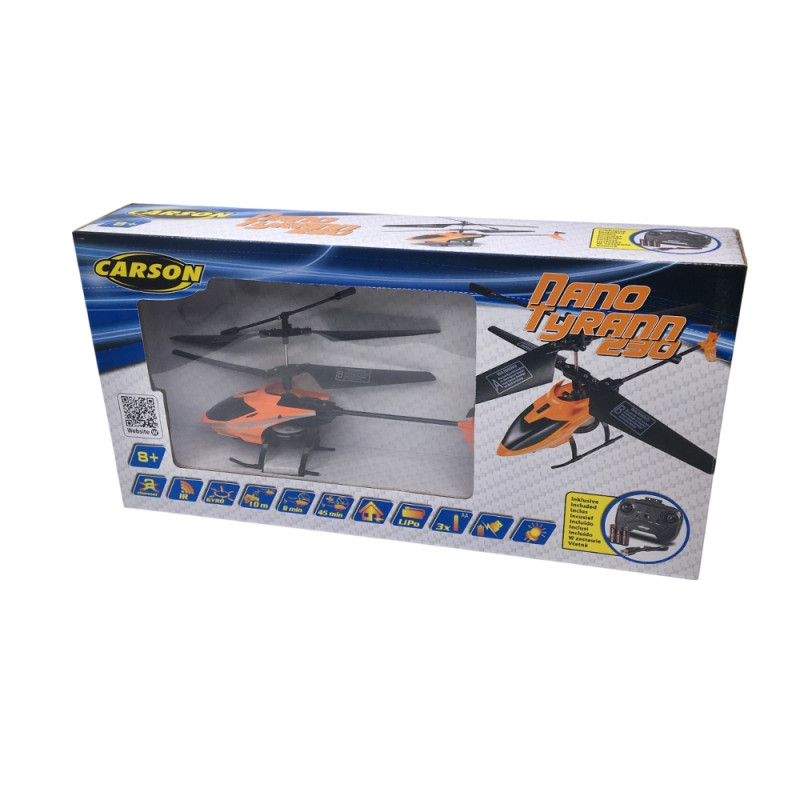 Hélicoptère Nano Tyrann 230 Gyro - Orange - CARSON 500507155