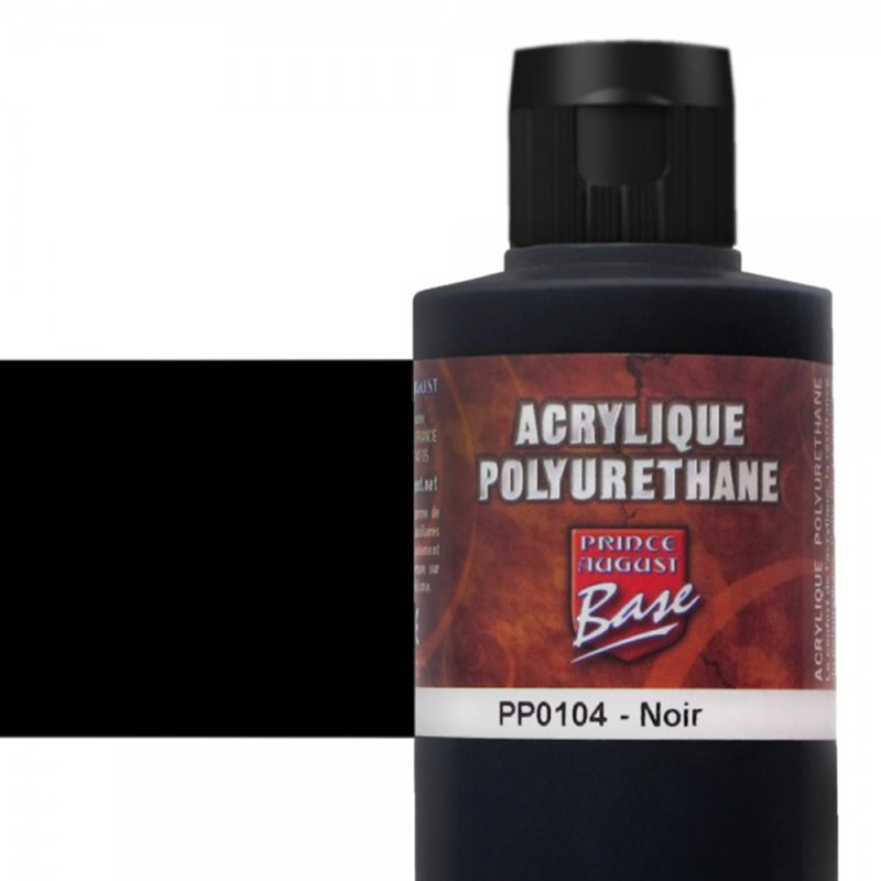Base Acrylique Polyuréthane - Noir 200ml - PRINCE AUGUST PP0104