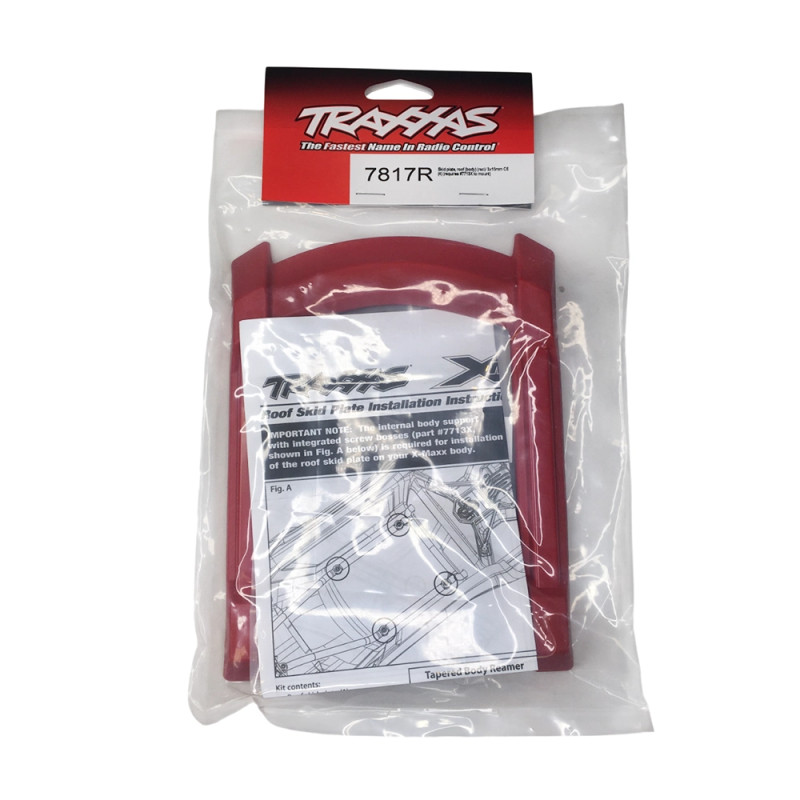 Plaque de protection de toit (Skid Plate) X-Maxx - Rouge - TRAXXAS 7817R
