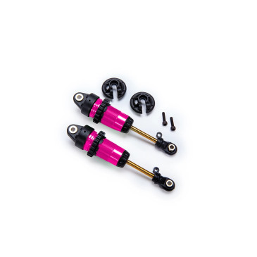 Amortisseurs Longs GTR Aluminium - Rose - TRAXXAS 7461-PINK