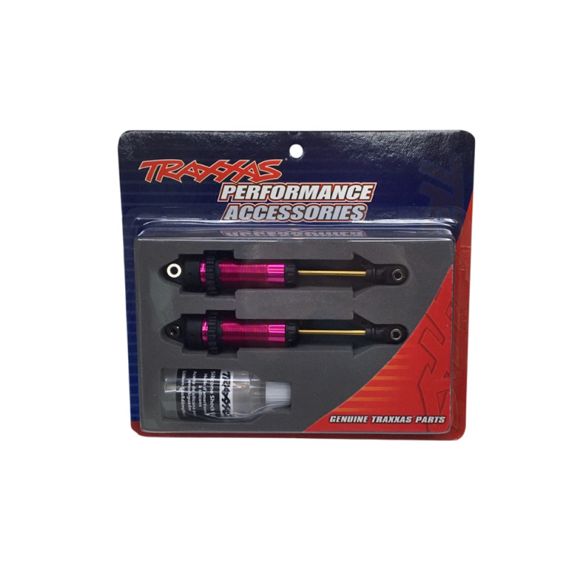 Amortisseurs Longs GTR Aluminium - Rose - TRAXXAS 7461-PINK