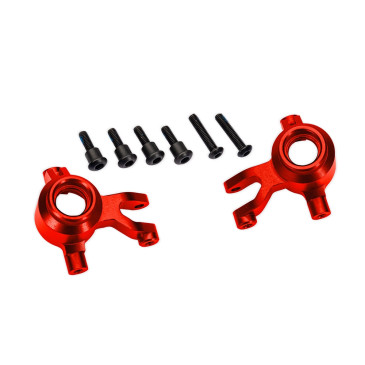 Fusées de direction en aluminium - Rouge - TRAXXAS 10734-RED