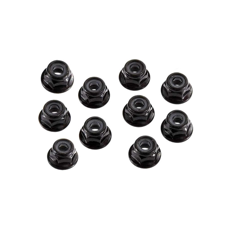 Écrous nylstop 4 mm - Noirs (x10) - TRAXXAS 8347