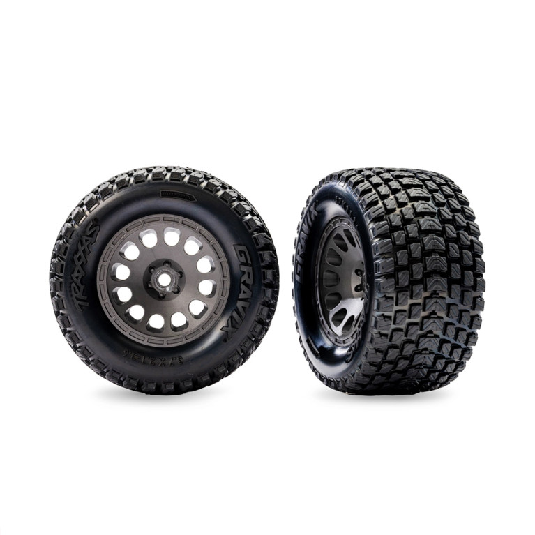 2 Roues avant Mini XRT pneus gravix - TRAXXAS 10772-GRAY