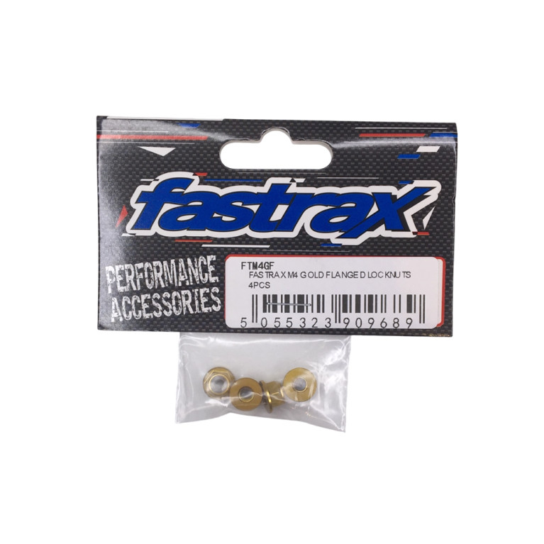 Écrous nylstop 4mm M4 - Dorés - FASTRAX FTM4GF