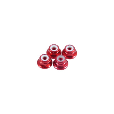 Écrous nylstop 4mm M4 - Rouge - FASTRAX FTM4RF
