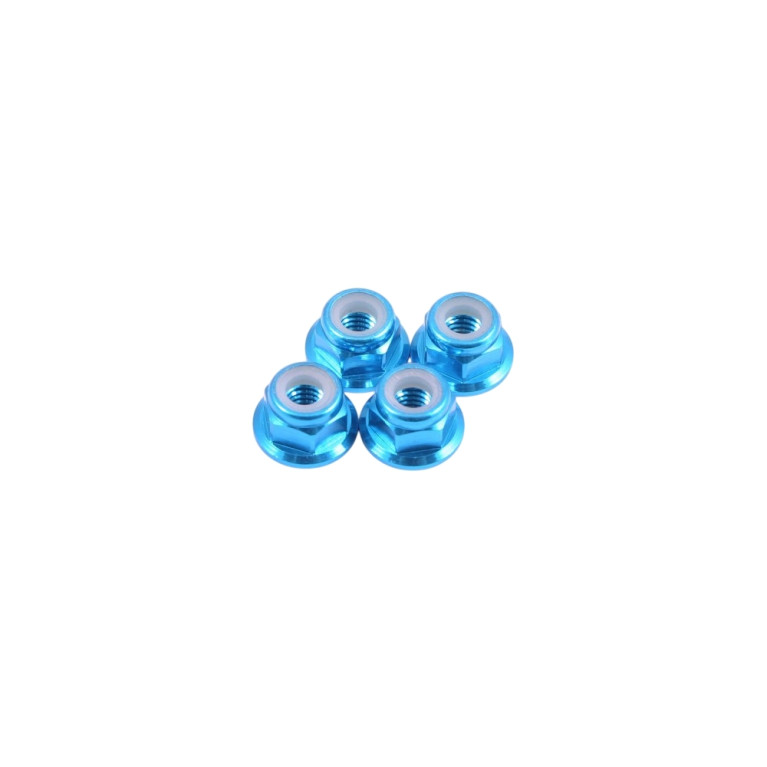 Écrous nylstop 4mm M4 - Bleu - FASTRAX FTM4BF