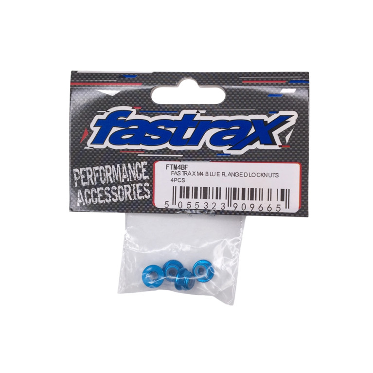 Écrous nylstop 4mm M4 - Bleu - FASTRAX FTM4BF