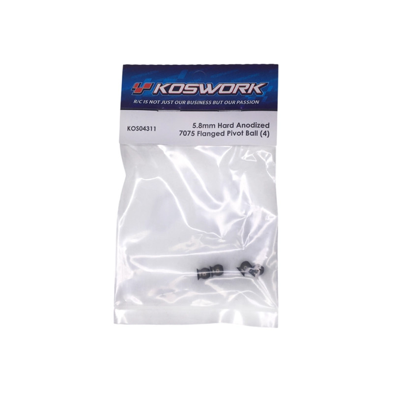 Rotule dure à bride en aluminium - 5.8mm - KOSWORK KOS04311